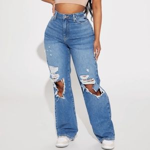 Straight leg jeans